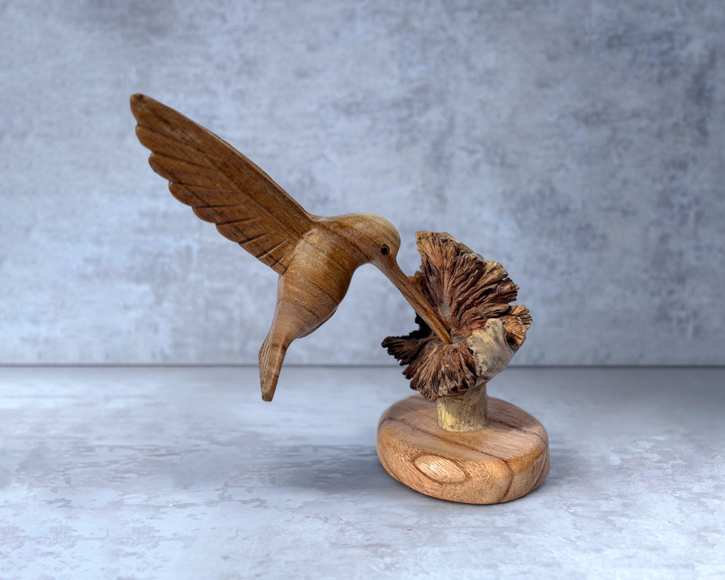 Hummingbird Sculpture with Flat Base
