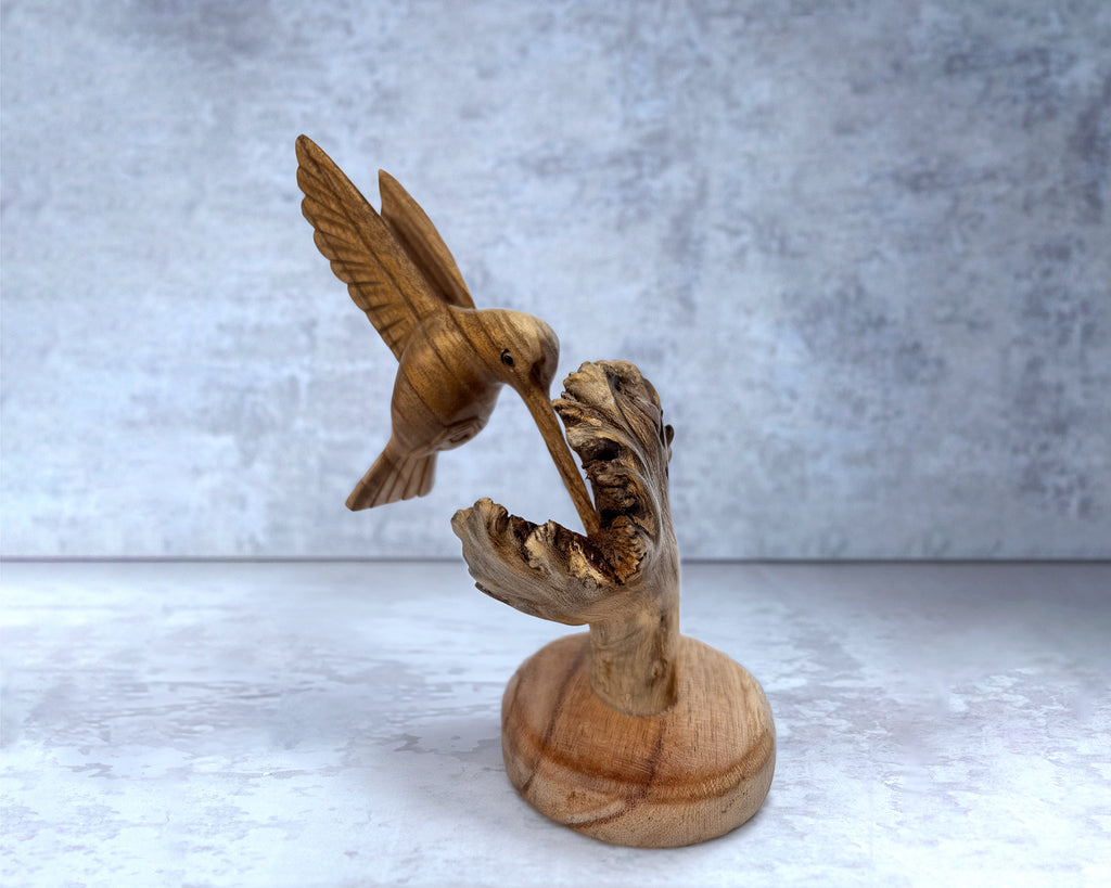 Hummingbird Sculpture with Flat Base