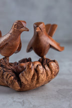 Birds on Nest Sculpture