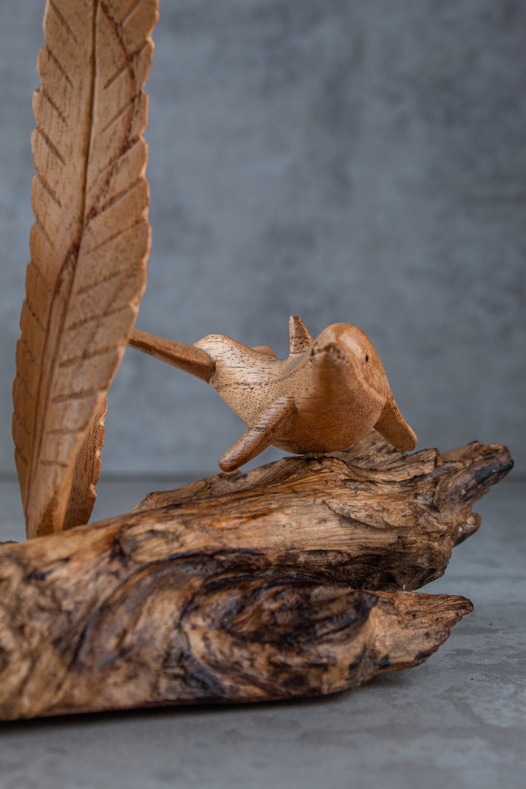 Dolphin Wood Sculpture