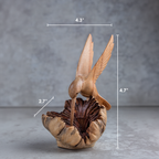 Hand-Carved Hummingbird Sculpture