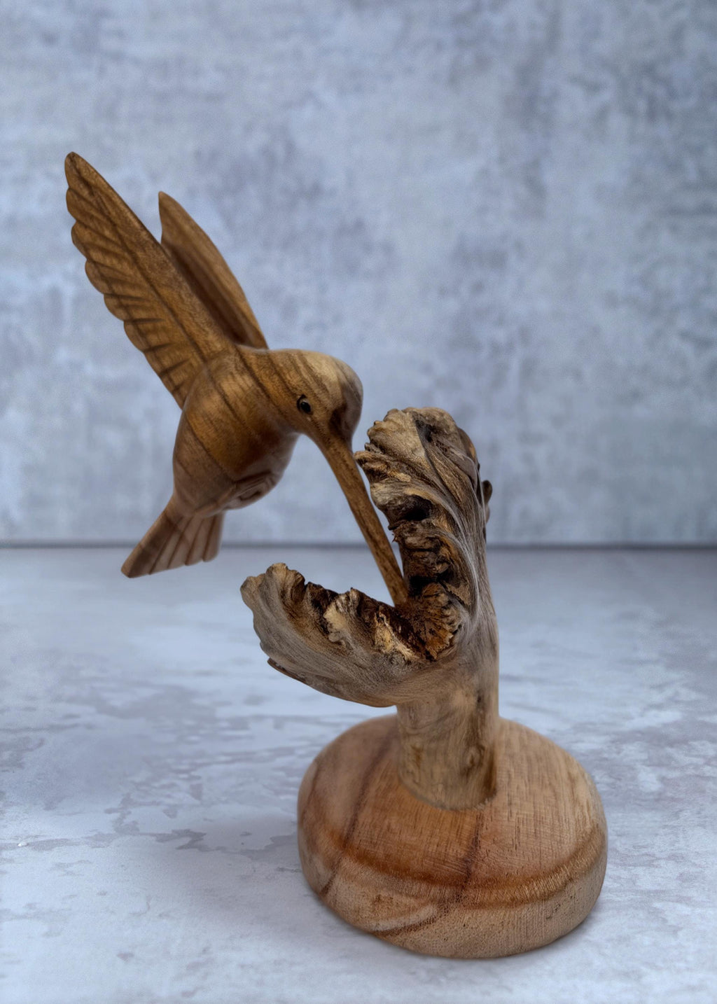 Hummingbird Sculpture with Flat Base