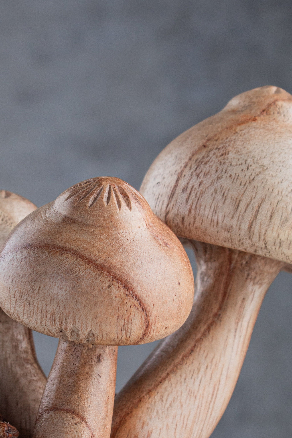 Mushroom Wooden Sculpture 3"