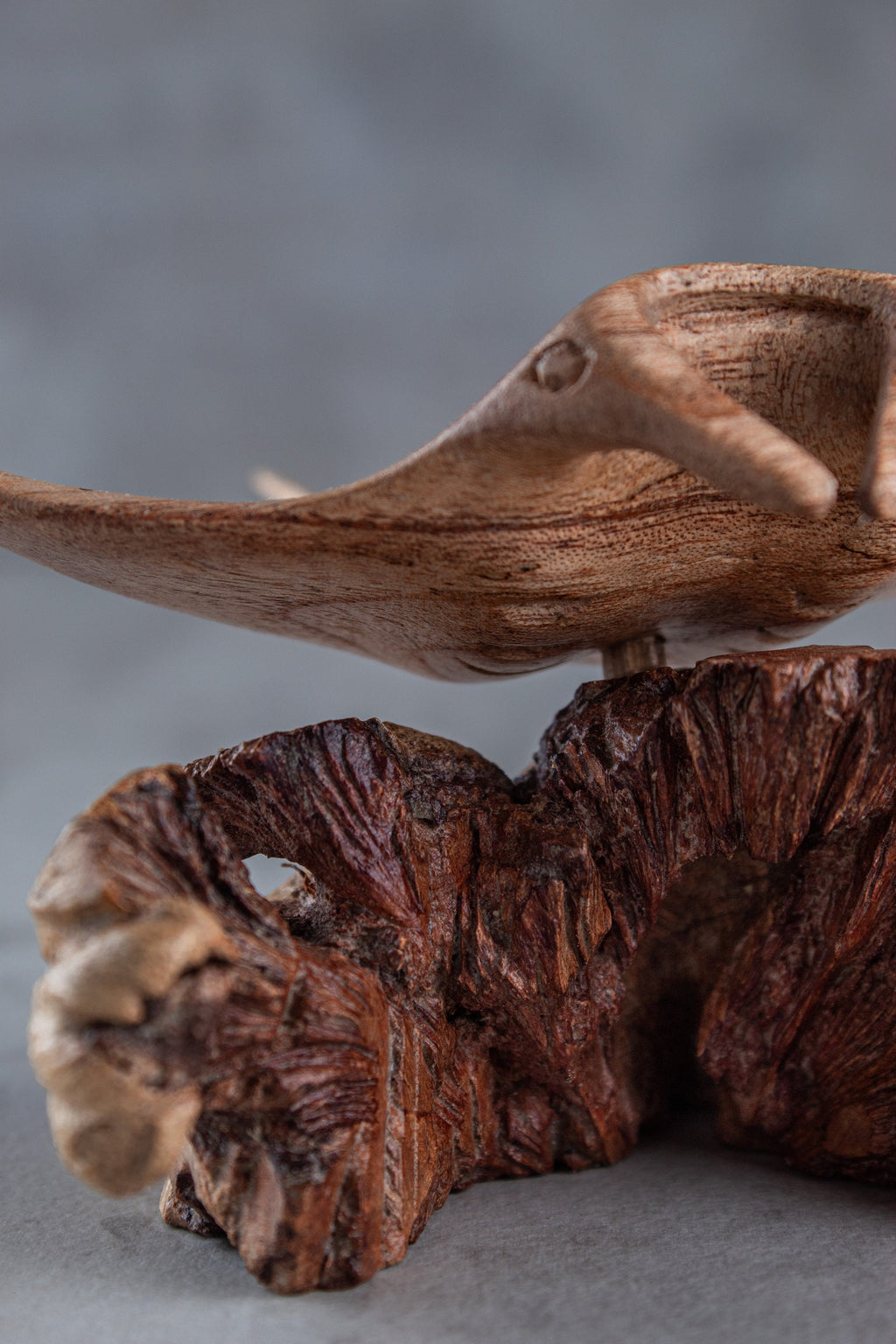 Wood Stingray Sculpture