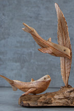 Dolphin Wood Sculpture