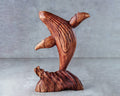 Whale Sculpture Wooden Dark Color