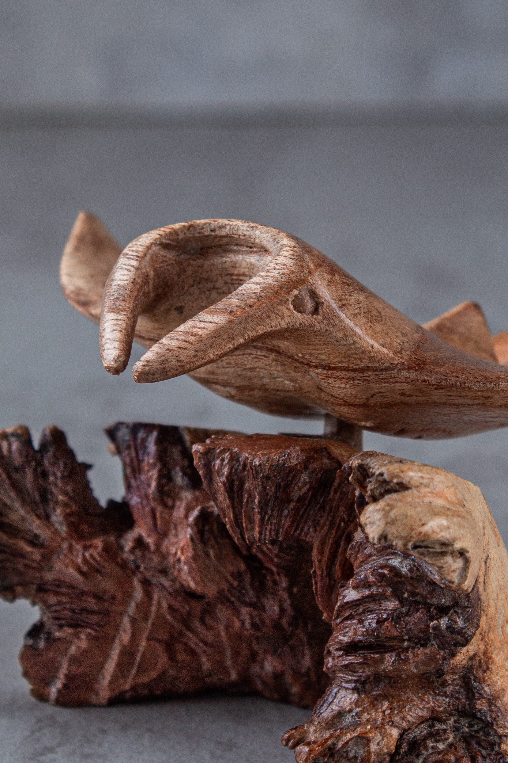 Wood Stingray Sculpture