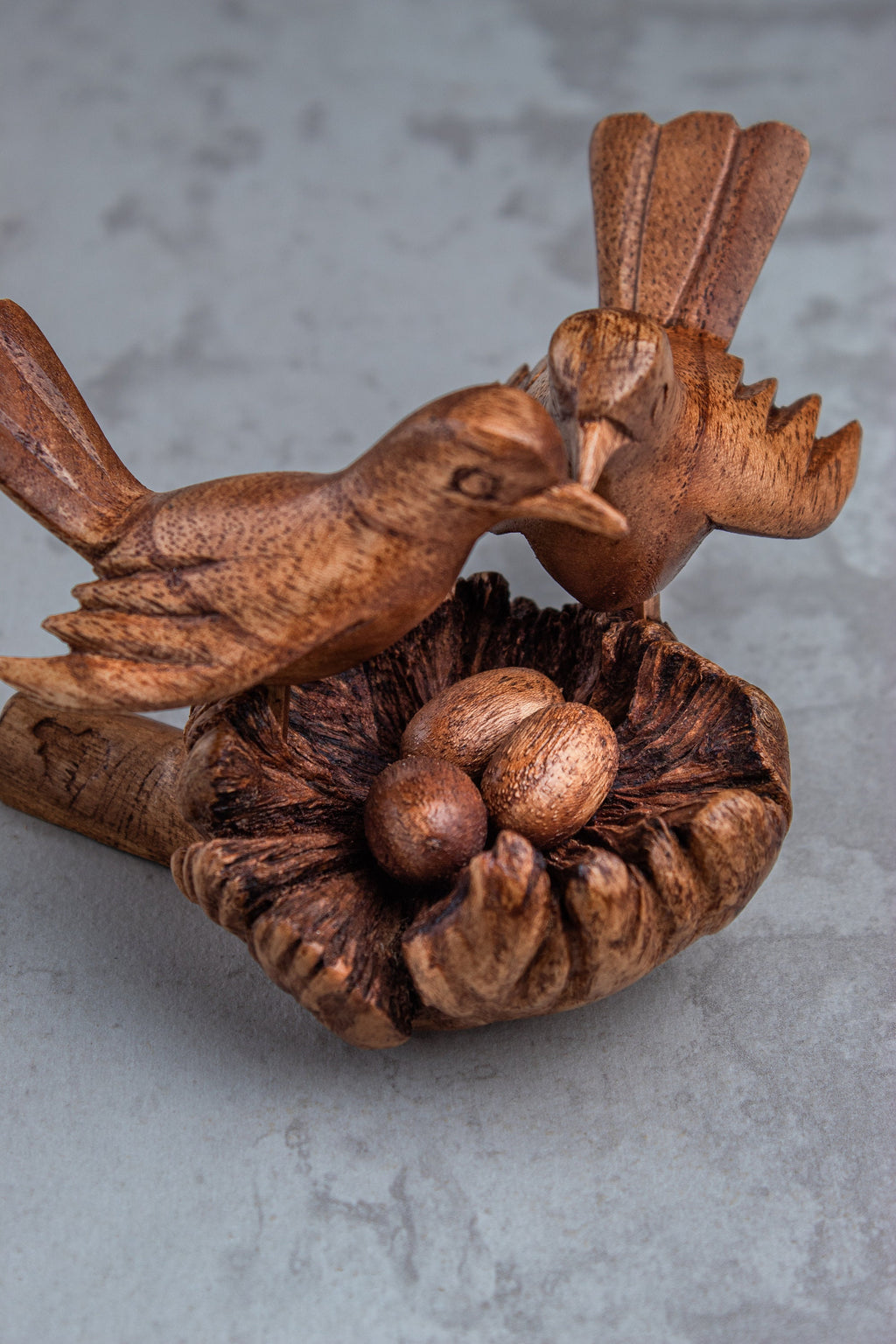 Birds on Nest Sculpture