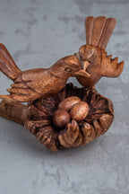 Birds on Nest Sculpture