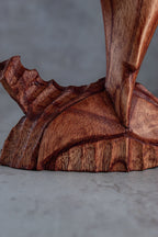 Whale Sculpture Wooden Dark Color