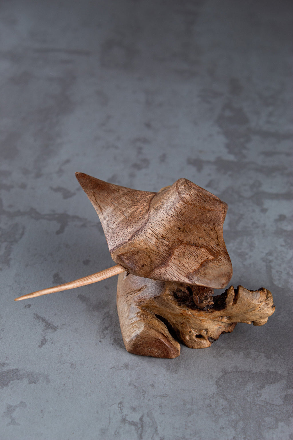 Wood Stingray Sculpture
