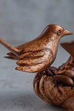 Birds on Nest Sculpture