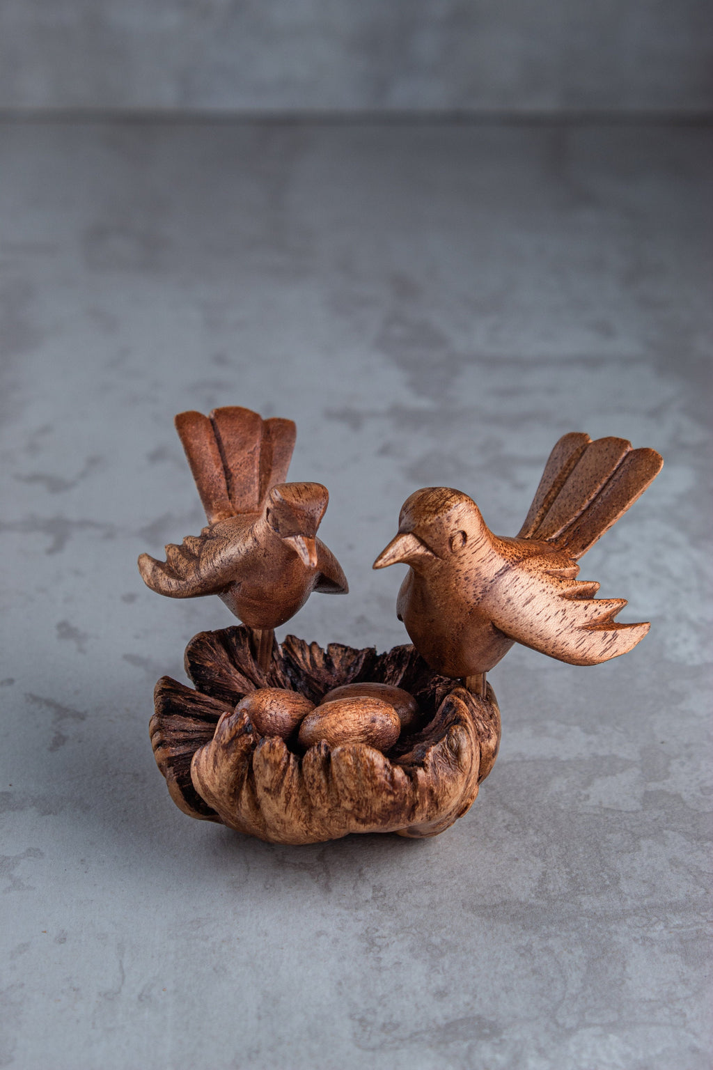 Birds on Nest Sculpture