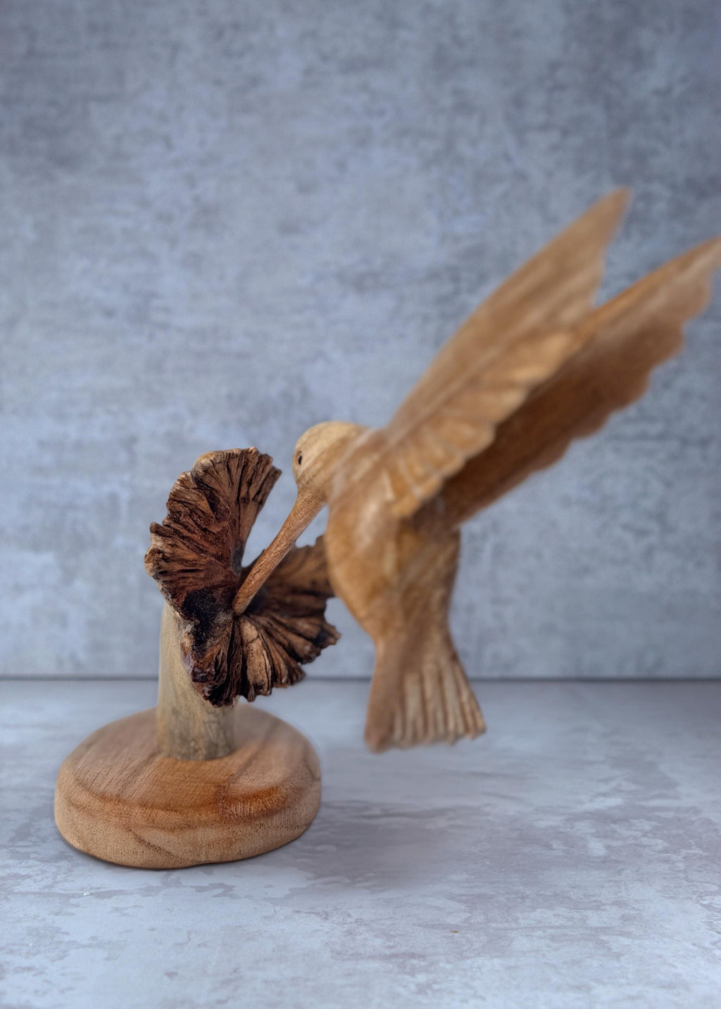 Hummingbird Sculpture with Flat Base