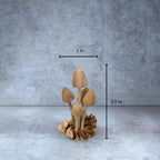 Wooden Mushroom Sculpture table decor