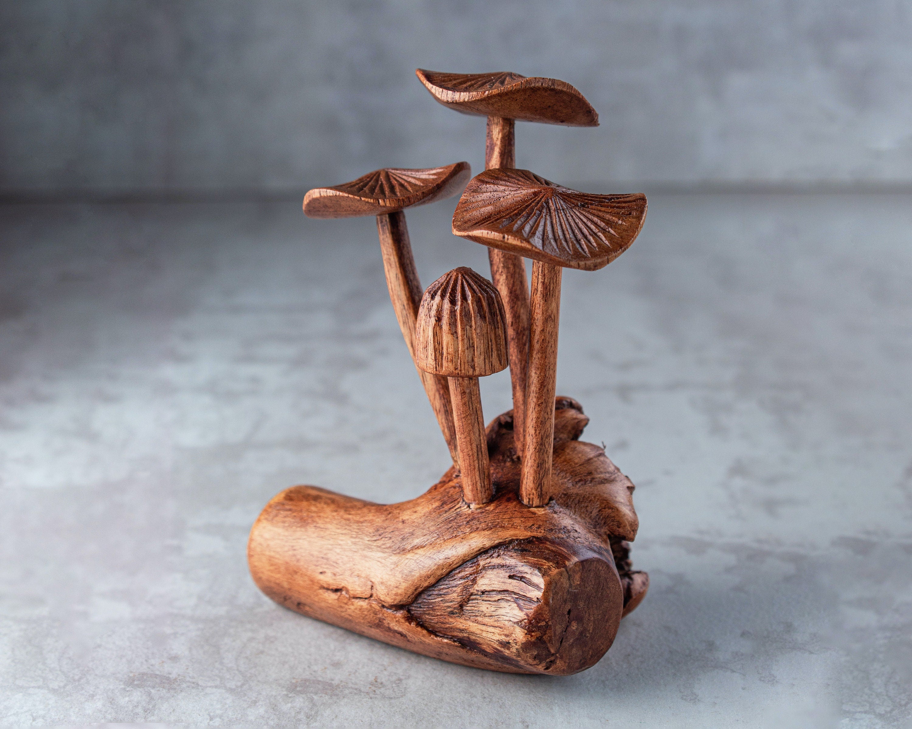 Mushroom 5" Wooden Sculpture