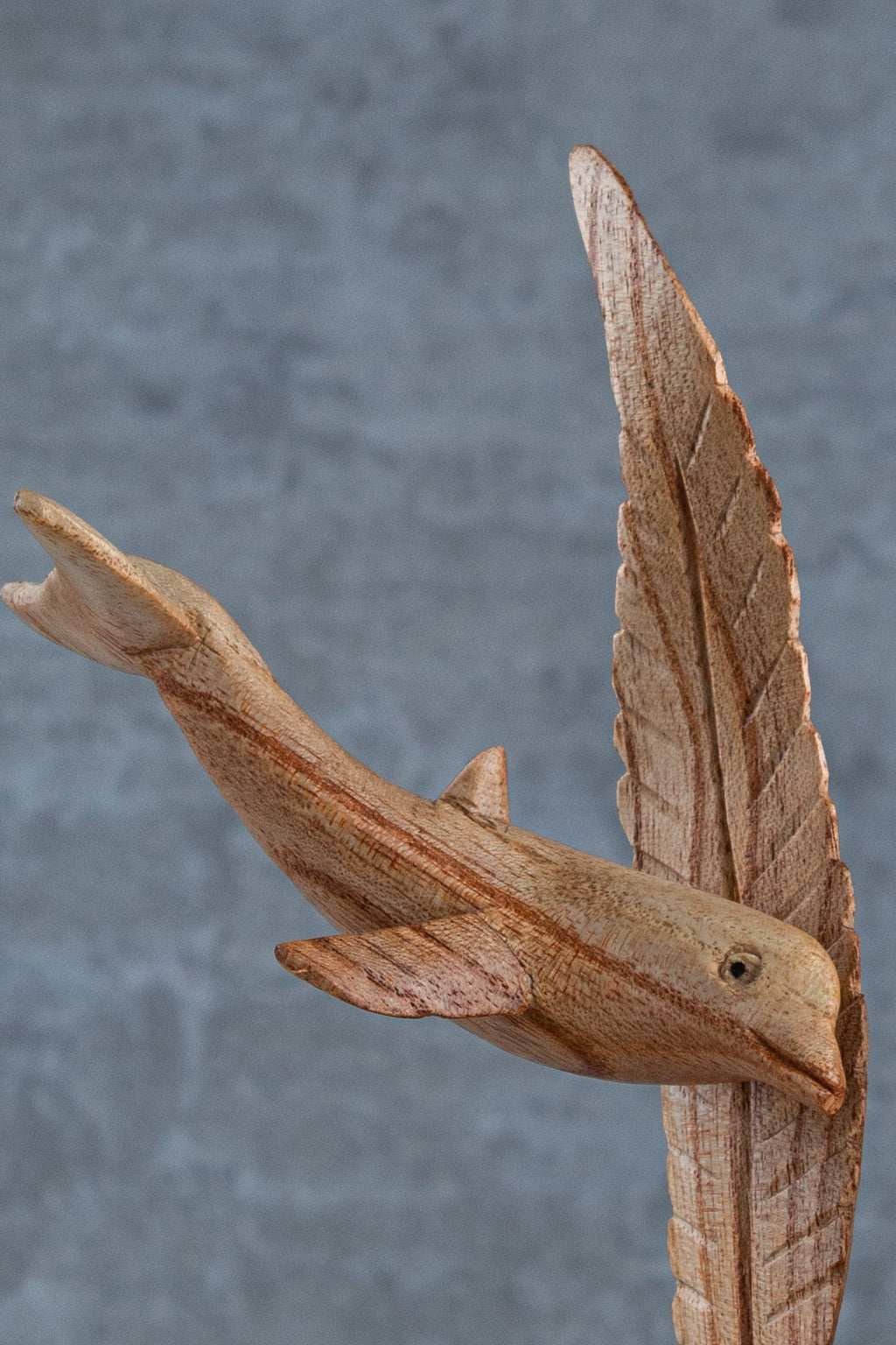 Dolphin Wood Sculpture