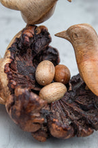 Handmade wooden bird sculpture home decor