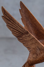 Handmade wooden bird wing sculpture home decor
