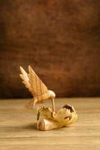 Hand-Carved Hummingbird Sculpture