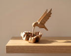 Hand-Carved Hummingbird Sculpture