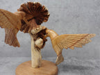 Hand-carved Hummingbird Pair Sculpture