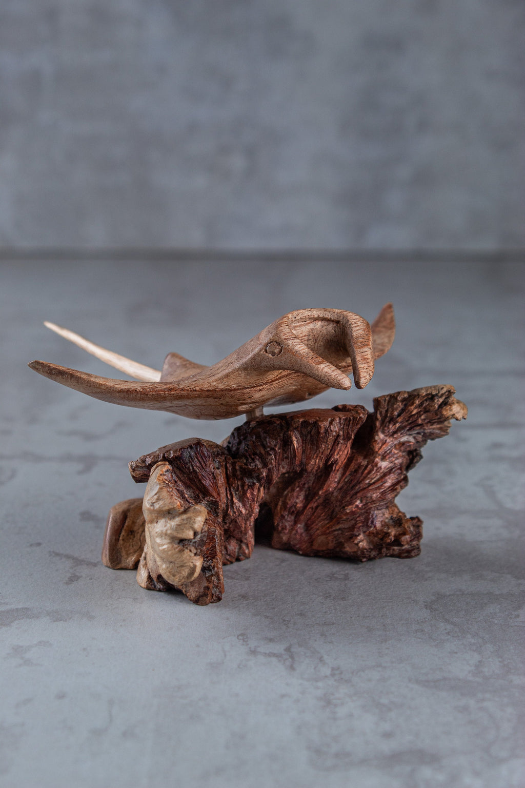 Wood Stingray Sculpture