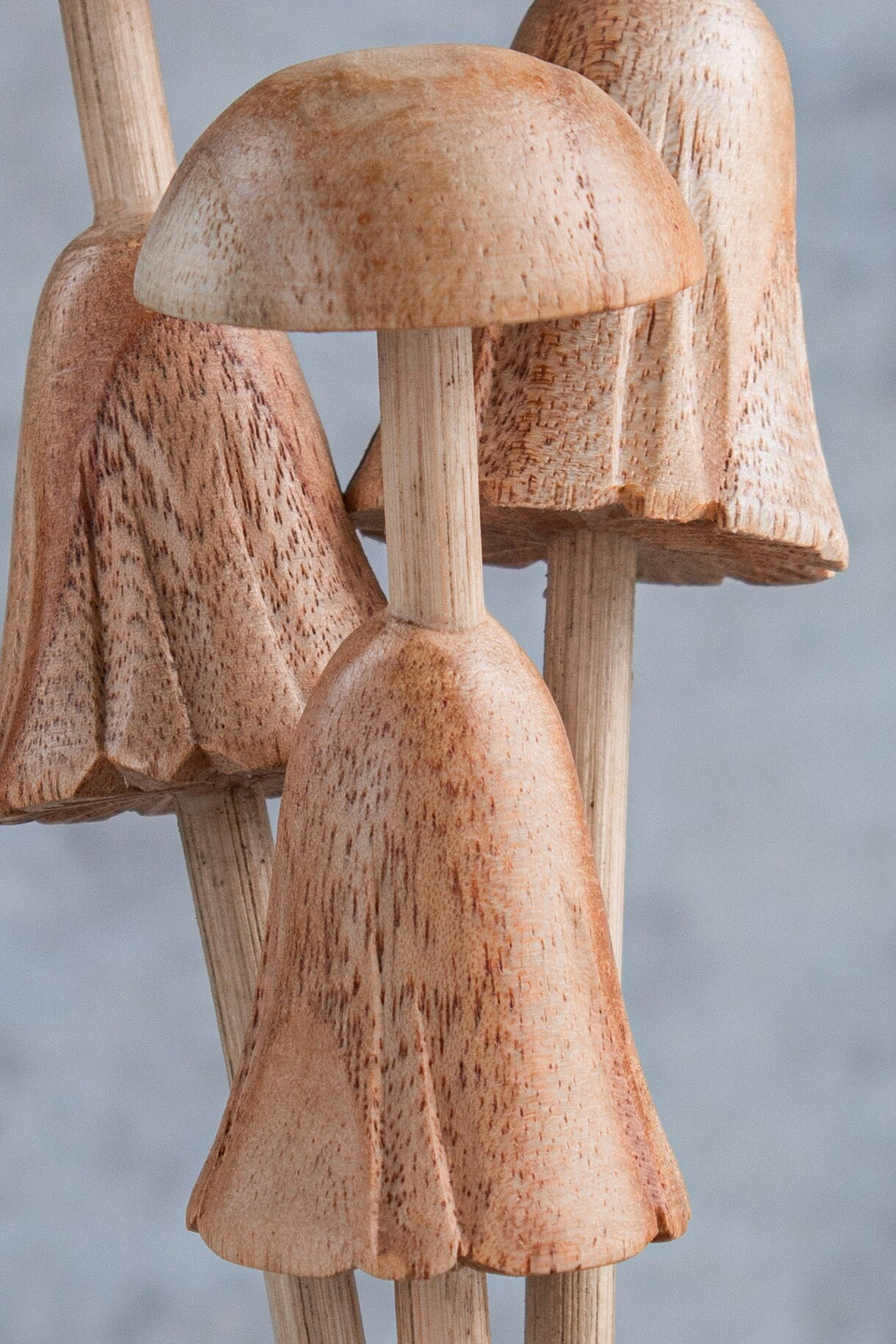 Handmade Wooden Mushroom Sculpture