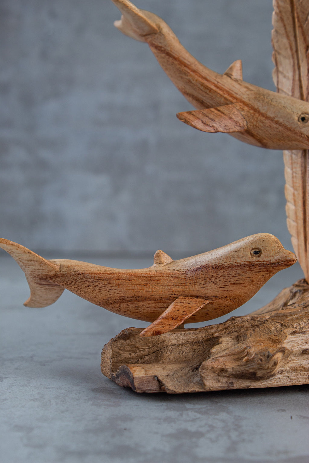 Dolphin Wood Sculpture