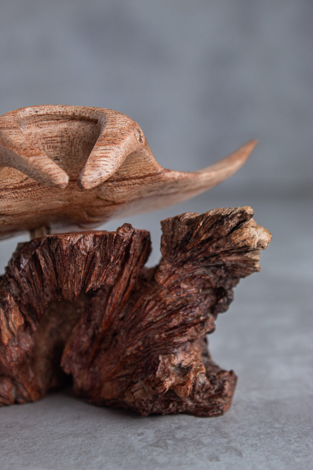 Wood Stingray Sculpture
