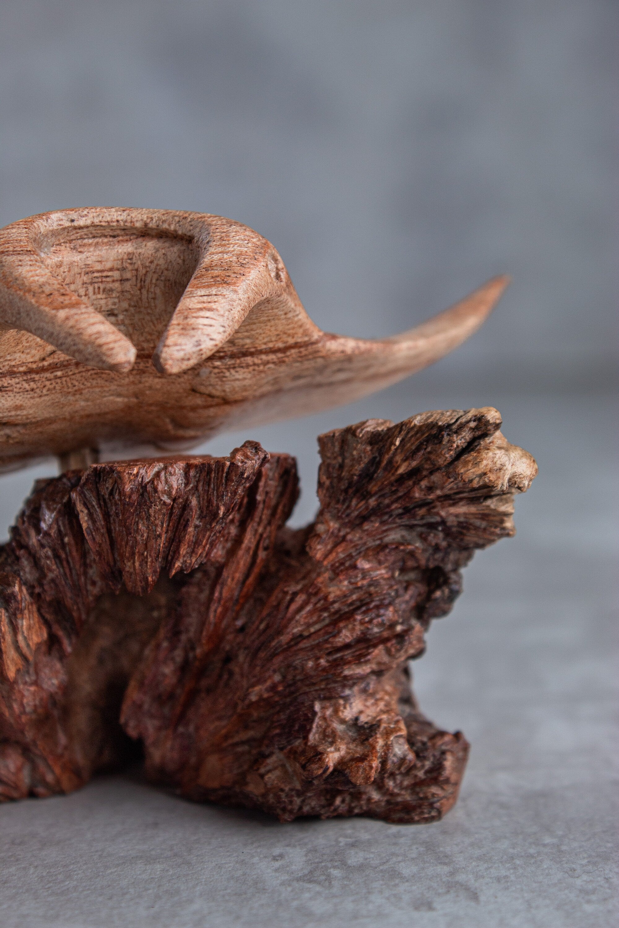 Wood Stingray Sculpture