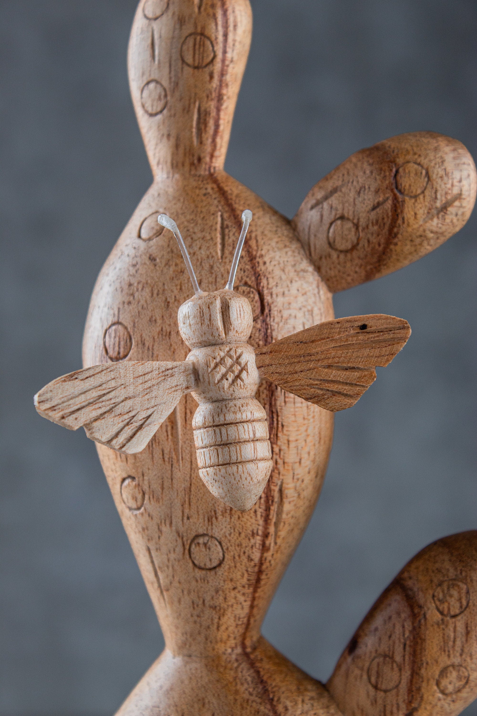 Cactus Bee Sculpture: (12 inch)