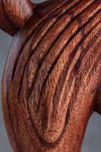 Whale Sculpture Wooden Dark Color