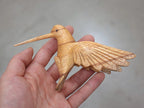 Hand-carved Hummingbird Pair Sculpture
