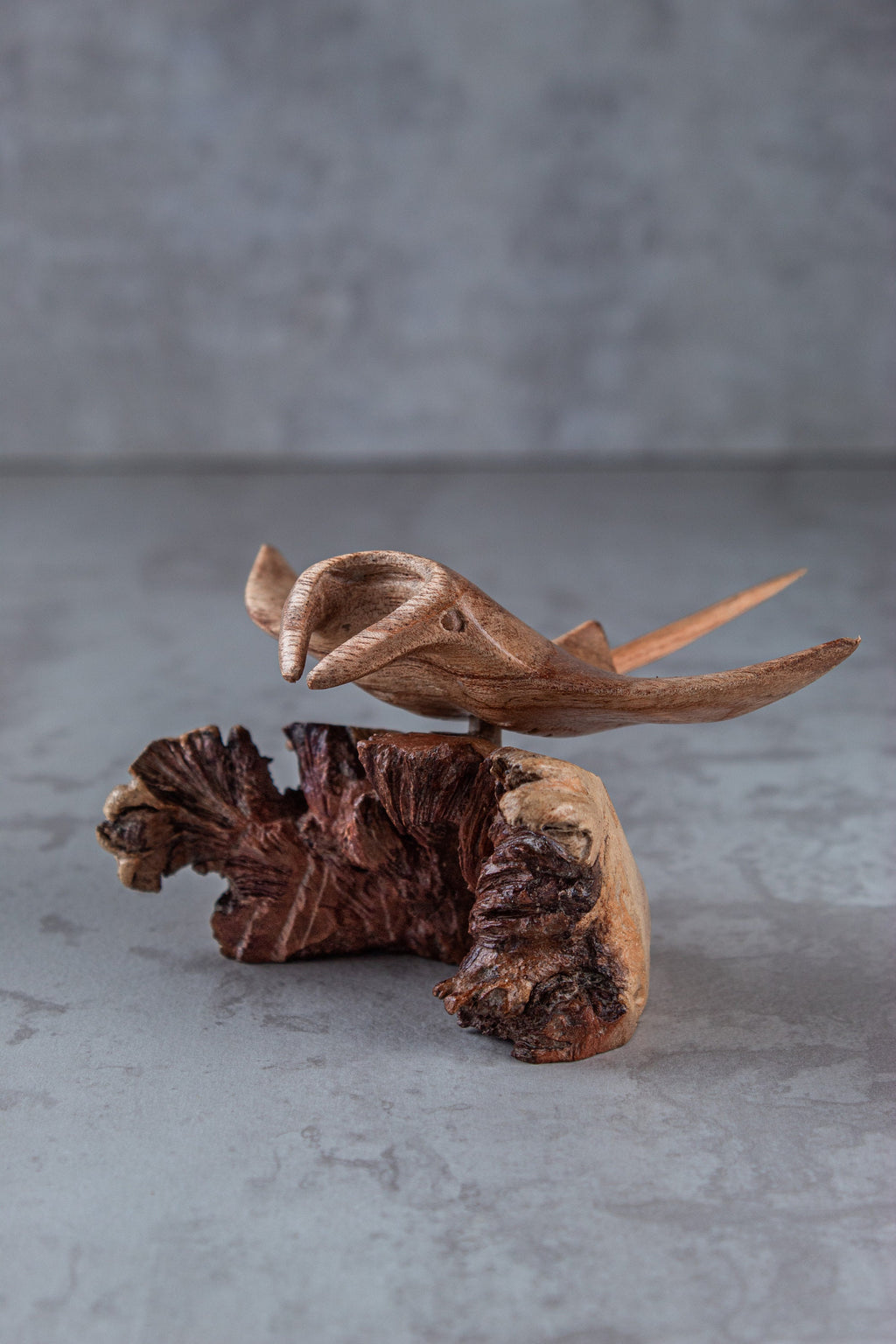 Wood Stingray Sculpture