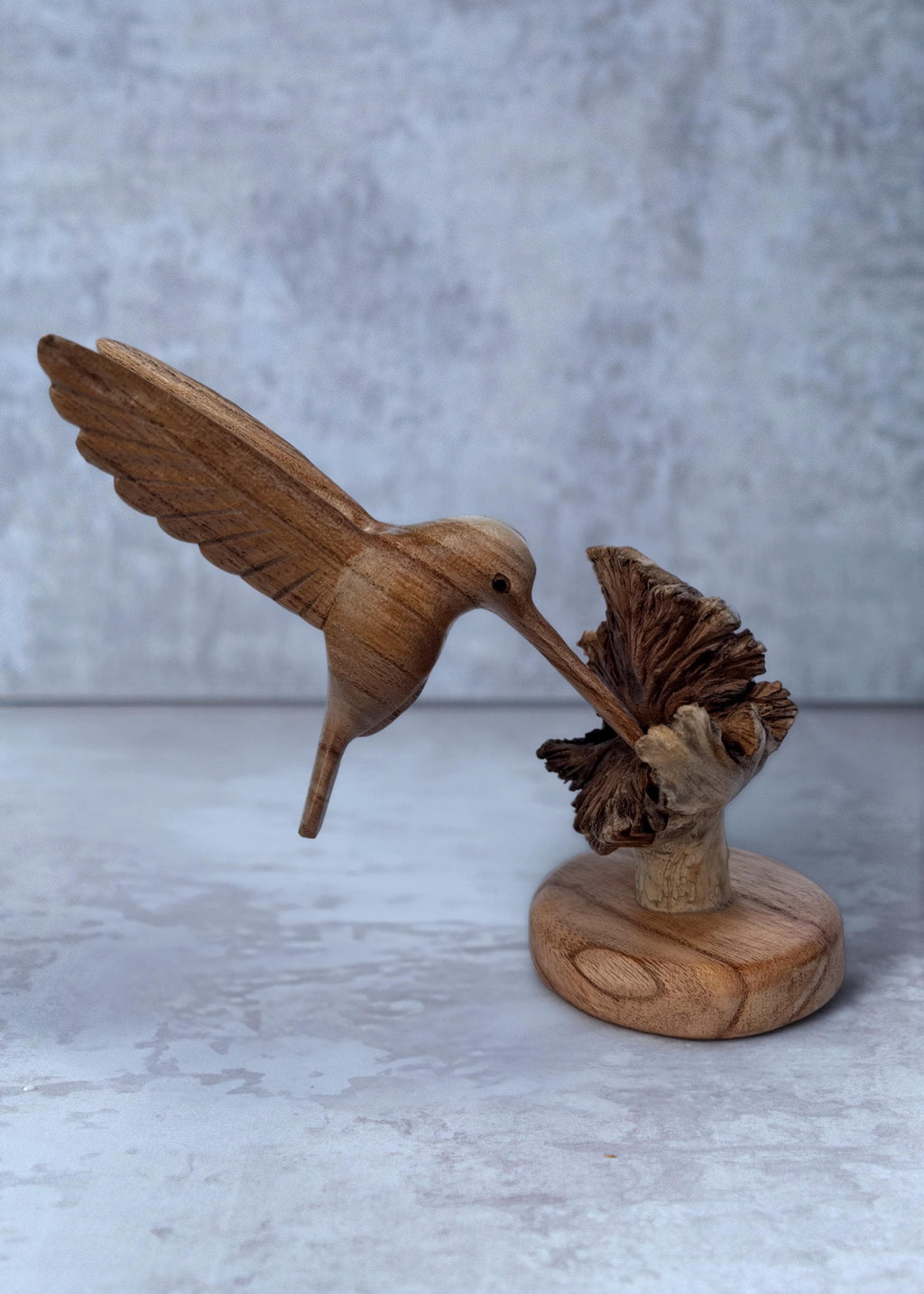 Hummingbird Sculpture with Flat Base