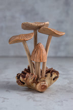 Wooden Mushroom On Base