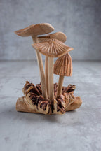 Wooden Mushroom On Base
